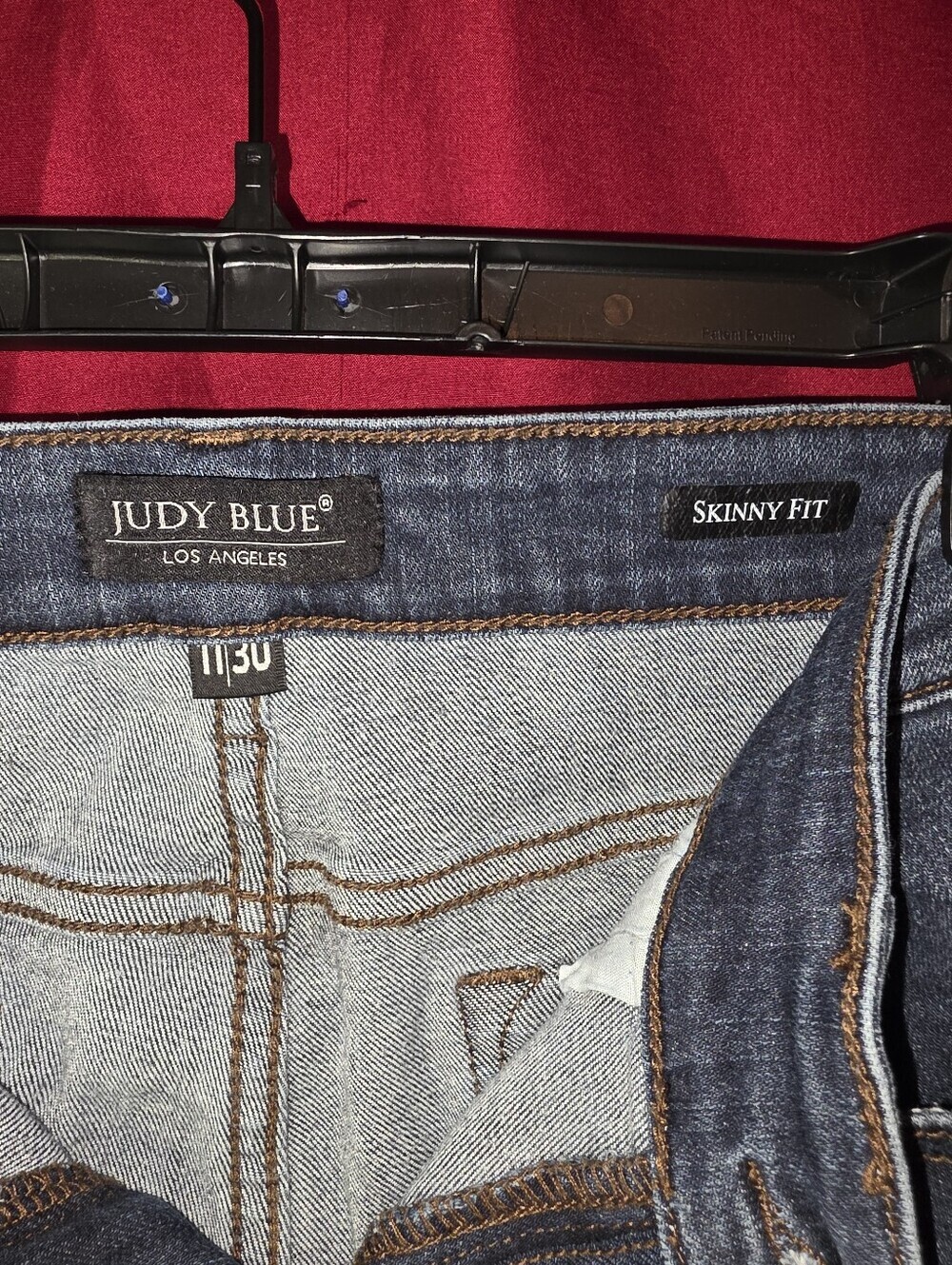 Judy Blue Distressed Skinny Jeans Size 11/30 Raw Hem Stretch Denim - Picture 2 of 4